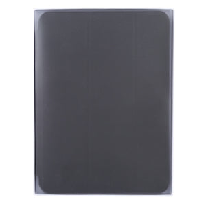 For iPad mini 6 3-fold Horizontal Flip Smart Leather Tablet Case with Sleep / Wake-up Function & Holder(Black)