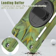 For iPad 10.2 2021 / 2020 / 2019 Silicone + PC Protective Case with Holder & Shoulder Strap(Camouflage)