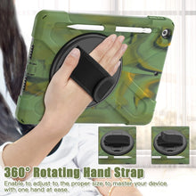 For iPad 10.2 2021 / 2020 / 2019 Silicone + PC Protective Case with Holder & Shoulder Strap(Camouflage)