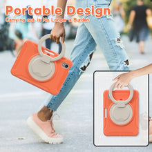 For iPad mini 6 Shockproof TPU + PC Protective Tablet Case with 360 Degree Rotation Foldable Handle Grip Holder & Pen Slot(Living Coral)