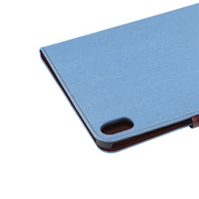 For iPad mini 6 Denim Texture PC Horizontal Flip Leather Protective Tablet Case, with Holder & Card Slots & Wallet & Photo Frame & Sleep / Wake-up Function(Light Blue)