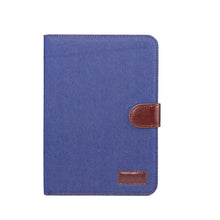 For iPad mini 6 Denim Texture PC Horizontal Flip Leather Protective Tablet Case, with Holder & Card Slots & Wallet & Photo Frame & Sleep / Wake-up Function(Dark Blue)