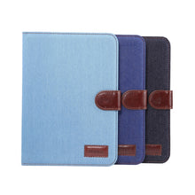 For iPad mini 6 Denim Texture PC Horizontal Flip Leather Protective Tablet Case, with Holder & Card Slots & Wallet & Photo Frame & Sleep / Wake-up Function(Light Blue)