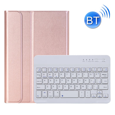 A06B Ultra-thin Detachable Bluetooth Keyboard Leather Tablet Case with Pen Slot & Holder for iPad mini 6(Rose Gold)