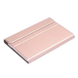 A06B Ultra-thin Detachable Bluetooth Keyboard Leather Tablet Case with Pen Slot & Holder for iPad mini 6(Rose Gold)