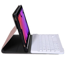 A06B Ultra-thin Detachable Bluetooth Keyboard Leather Tablet Case with Pen Slot & Holder for iPad mini 6(Rose Gold)