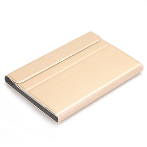 A06B Ultra-thin Detachable Bluetooth Keyboard Leather Tablet Case with Pen Slot & Holder for iPad mini 6(Gold)