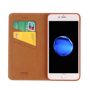 For iPhone SE 2020 & 8 & 7 GEBEI PU+TPU Horizontal Flip Protective Case with Holder & Card Slots(Gold)