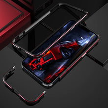 For iPhone 13 Aurora Series Lens Protector + Metal Frame Protective Case(Red)