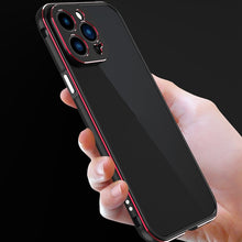 For iPhone 13 Pro Aurora Series Lens Protector + Metal Frame Protective Case (Black Red)