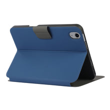 For iPad mini 6 Electric Pressed Texture Horizontal Flip Leather Tablet Case with Holder & Pen Slot(Navy Blue)