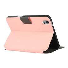 For iPad mini 6 Electric Pressed Texture Horizontal Flip Leather Tablet Case with Holder & Pen Slot(Pink)
