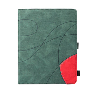 Dual-color Splicing Horizontal Flip PU Leather Case with Holder & Card Slots For iPad Pro 12.9 (2020/2021/2018)(Green)
