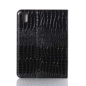 For iPad mini 6 Crocodile Texture Horizontal Flip Leather Tablet Case with Holder & Card Slot & Wallet(Black)