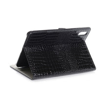 For iPad mini 6 Crocodile Texture Horizontal Flip Leather Tablet Case with Holder & Card Slot & Wallet(Black)