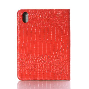 For iPad mini 6 Crocodile Texture Horizontal Flip Leather Tablet Case with Holder & Card Slot & Wallet(Red)