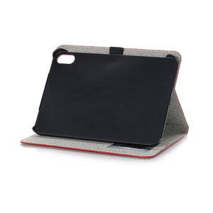 For iPad mini 6 Crocodile Texture Horizontal Flip Leather Tablet Case with Holder & Card Slot & Wallet(Red)