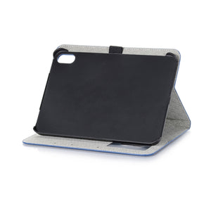 For iPad mini 6 Crocodile Texture Horizontal Flip Leather Tablet Case with Holder & Card Slot & Wallet(Blue)