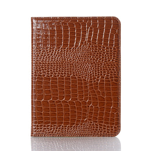 For iPad mini 6 Crocodile Texture Horizontal Flip Leather Tablet Case with Holder & Card Slot & Wallet(Brown)