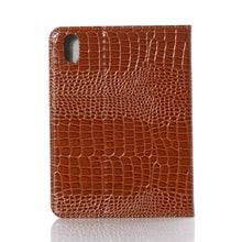 For iPad mini 6 Crocodile Texture Horizontal Flip Leather Tablet Case with Holder & Card Slot & Wallet(Brown)