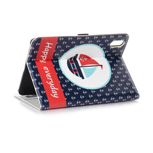 For iPad mini 6 Cartoon Pattern Horizontal Flip Leather Tablet Case with Card Slots & Holder & Wallet(Boat)