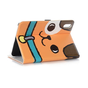 For iPad mini 6 Cartoon Pattern Horizontal Flip Leather Tablet Case with Card Slots & Holder & Wallet(Dog)