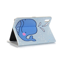 For iPad mini 6 Cartoon Pattern Horizontal Flip Leather Tablet Case with Card Slots & Holder & Wallet(Dolphin)