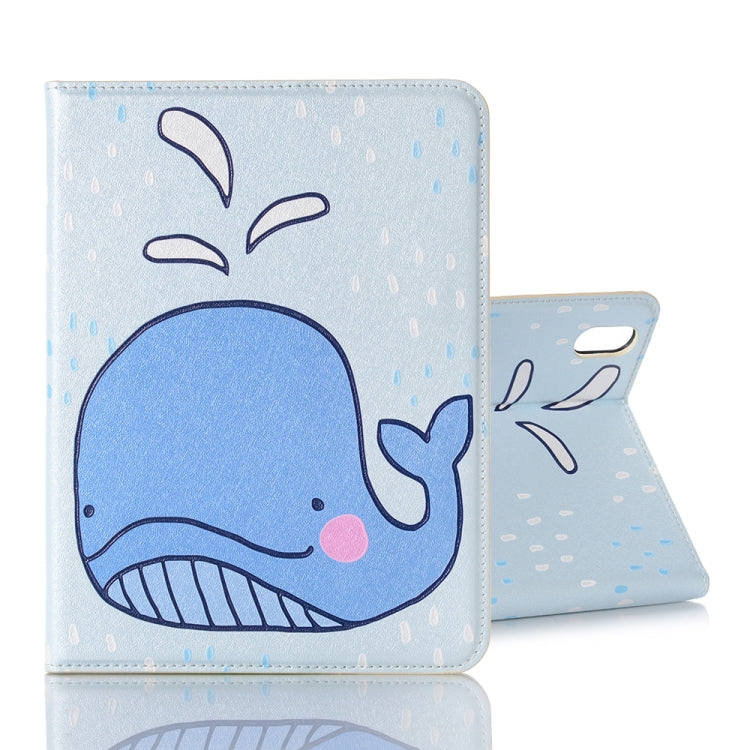 For iPad mini 6 Cartoon Pattern Horizontal Flip Leather Tablet Case with Card Slots & Holder & Wallet(Dolphin)