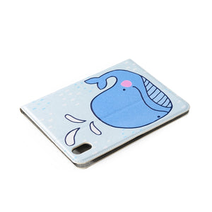 For iPad mini 6 Cartoon Pattern Horizontal Flip Leather Tablet Case with Card Slots & Holder & Wallet(Dolphin)