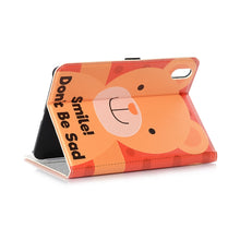 For iPad mini 6 Cartoon Pattern Horizontal Flip Leather Tablet Case with Card Slots & Holder & Wallet(Smile Bear)