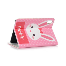 For iPad mini 6 Cartoon Pattern Horizontal Flip Leather Tablet Case with Card Slots & Holder & Wallet(Rabbit)