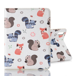 For iPad mini 6 Cartoon Pattern Horizontal Flip Leather Tablet Case with Card Slots & Holder & Wallet(Squirrels)