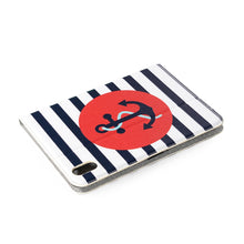 For iPad mini 6 Cartoon Pattern Horizontal Flip Leather Tablet Case with Card Slots & Holder & Wallet(Ship Anchor)