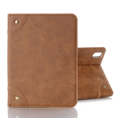 For iPad mini 6 Retro Book Style Horizontal Flip PU Leather Tablet Case with Holder & Card Slots & Wallet(Brown)