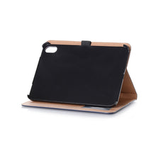 For iPad mini 6 Retro Book Style Horizontal Flip PU Leather Tablet Case with Holder & Card Slots & Wallet(Navy Blue)