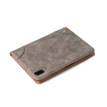 For iPad mini 6 Retro Book Style Horizontal Flip PU Leather Tablet Case with Holder & Card Slots & Wallet(Grey)