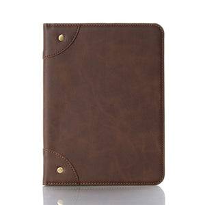 For iPad mini 6 Retro Book Style Horizontal Flip PU Leather Tablet Case with Holder & Card Slots & Wallet(Coffee)