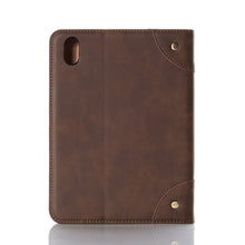 For iPad mini 6 Retro Book Style Horizontal Flip PU Leather Tablet Case with Holder & Card Slots & Wallet(Coffee)