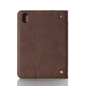 For iPad mini 6 Retro Book Style Horizontal Flip PU Leather Tablet Case with Holder & Card Slots & Wallet(Coffee)