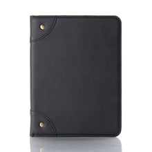 For iPad mini 6 Retro Book Style Horizontal Flip PU Leather Tablet Case with Holder & Card Slots & Wallet(Black)