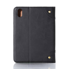 For iPad mini 6 Retro Book Style Horizontal Flip PU Leather Tablet Case with Holder & Card Slots & Wallet(Black)