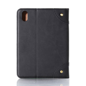 For iPad mini 6 Retro Book Style Horizontal Flip PU Leather Tablet Case with Holder & Card Slots & Wallet(Black)