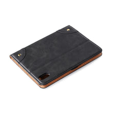 For iPad mini 6 Retro Book Style Horizontal Flip PU Leather Tablet Case with Holder & Card Slots & Wallet(Black)