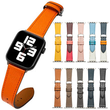 Butterfly Clasp  Top Layer Cowhide Leather Strap Watch Band For Apple Watch Series 8&7 41mm / SE 2&6&SE&5&4 40mm / 3&2&1 38mm(Pink)