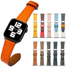 Butterfly Clasp  Top Layer Cowhide Leather Strap Watch Band For Apple Watch Ultra 49mm / Series 8&7 45mm / SE 2&6&SE&5&4 44mm / 3&2&1 42mm(Caramel Brown)