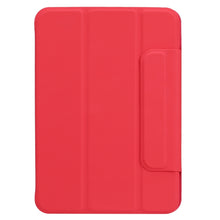 For iPad mini 6 Horizontal Flip Ultra-thin Fixed Buckle Magnetic PU Tablet Case With Three-folding Holder & Sleep / Wake-up Function(Red)