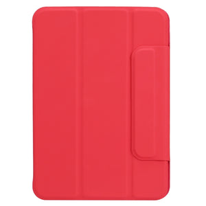 For iPad mini 6 Horizontal Flip Ultra-thin Fixed Buckle Magnetic PU Tablet Case With Three-folding Holder & Sleep / Wake-up Function(Red)