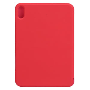 For iPad mini 6 Horizontal Flip Ultra-thin Fixed Buckle Magnetic PU Tablet Case With Three-folding Holder & Sleep / Wake-up Function(Red)