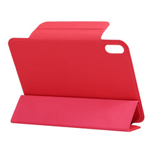 For iPad mini 6 Horizontal Flip Ultra-thin Fixed Buckle Magnetic PU Tablet Case With Three-folding Holder & Sleep / Wake-up Function(Red)