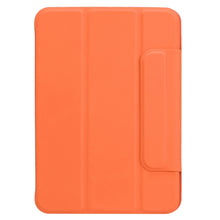 For iPad mini 6 Horizontal Flip Ultra-thin Fixed Buckle Magnetic PU Tablet Case With Three-folding Holder & Sleep / Wake-up Function(Orange)